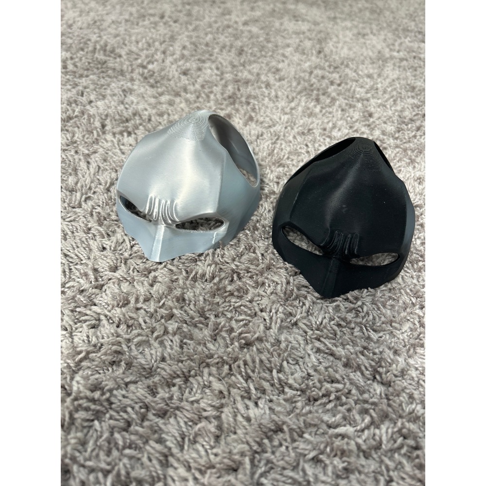 2pc 3D Printed Superhero Vigilante Cosplay Masks Silver and Black Costume Props